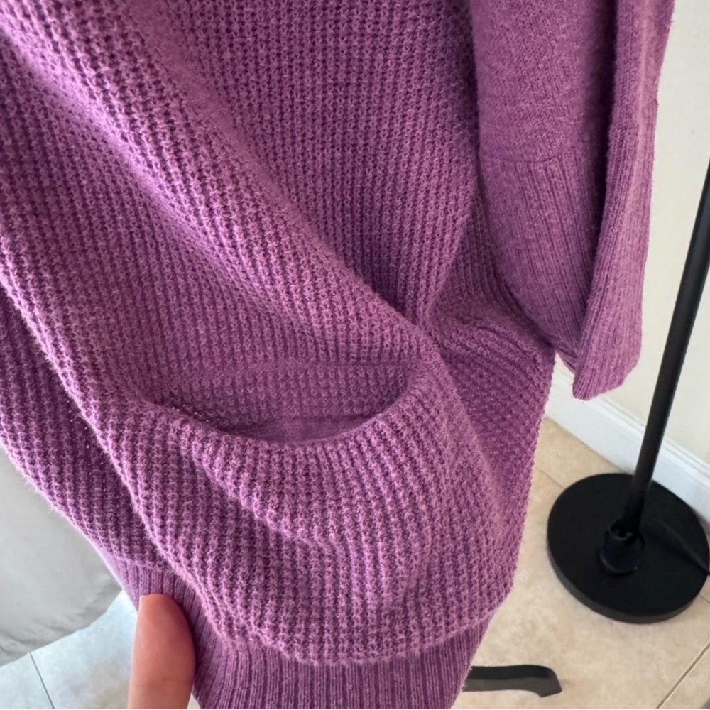 Eileen Fisher Purple Cotton Knit Sweater Relaxed Minimalist Small - Picture 4 of 8